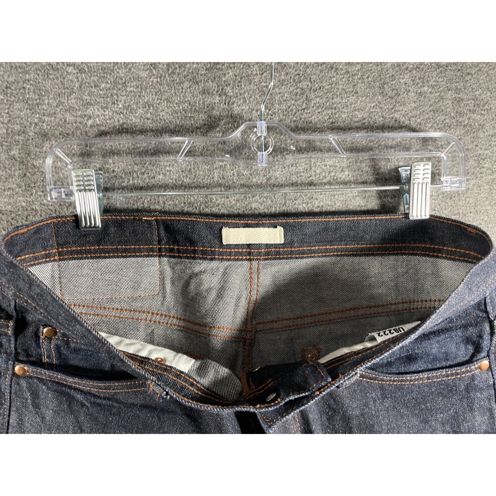 The Unbranded Brand UB222 Tapered Jeans Mens 32x32 Indigo Stretch Raw Selvedge - Picture 15 of 16